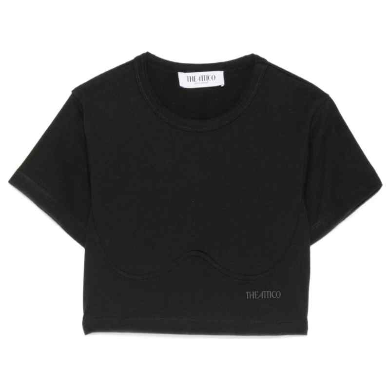 200005697-fw26-theattico-261wct00364jjj025aa100 THE ATTICO T-shirts and Polos BLACK