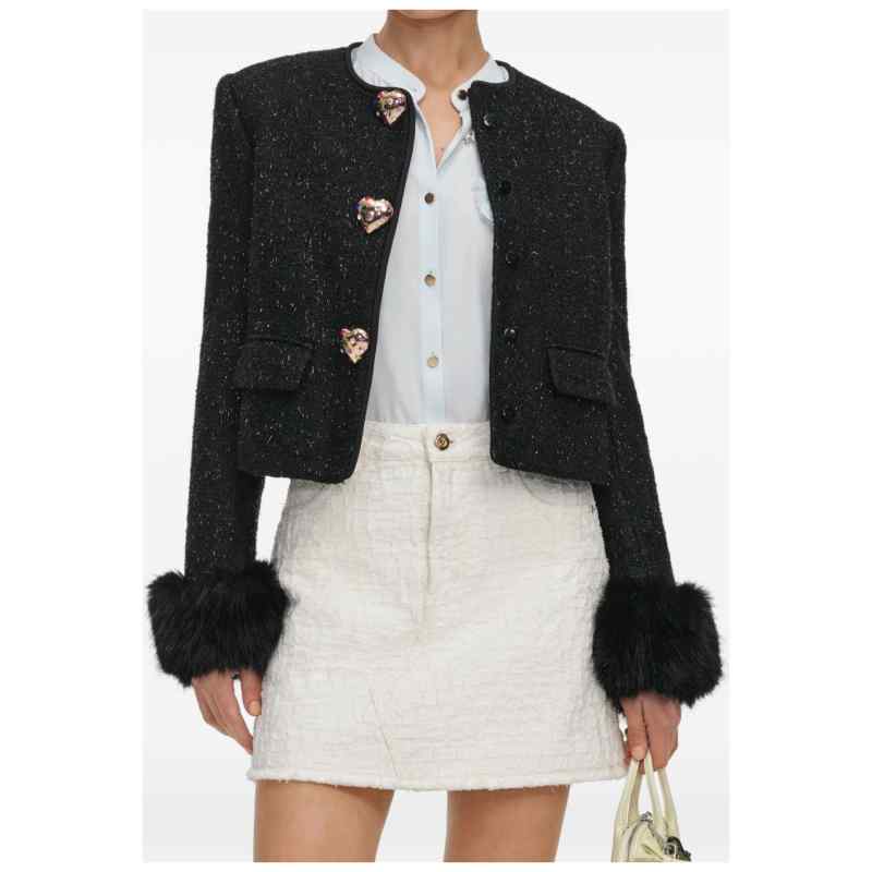 Self-portrait Jackets BLACK