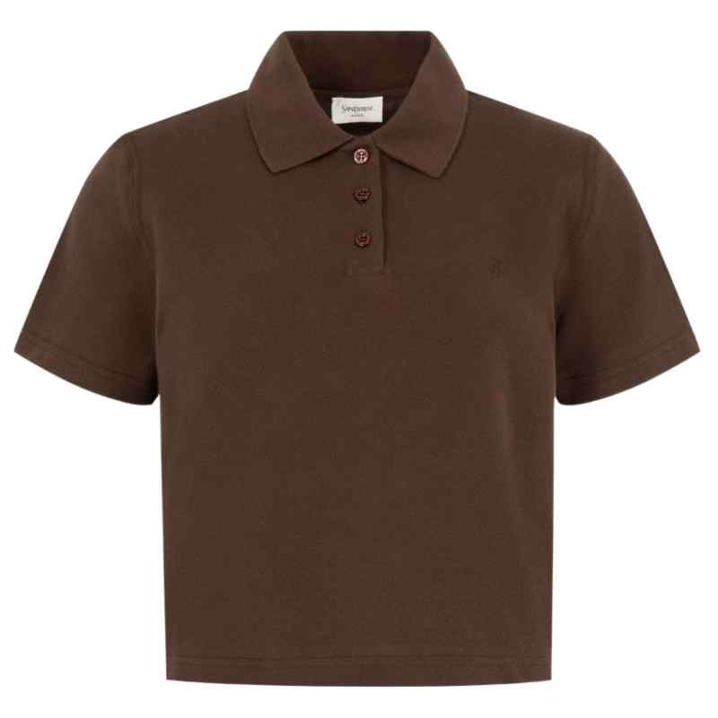 Saint Laurent T-shirts and Polos BROWN