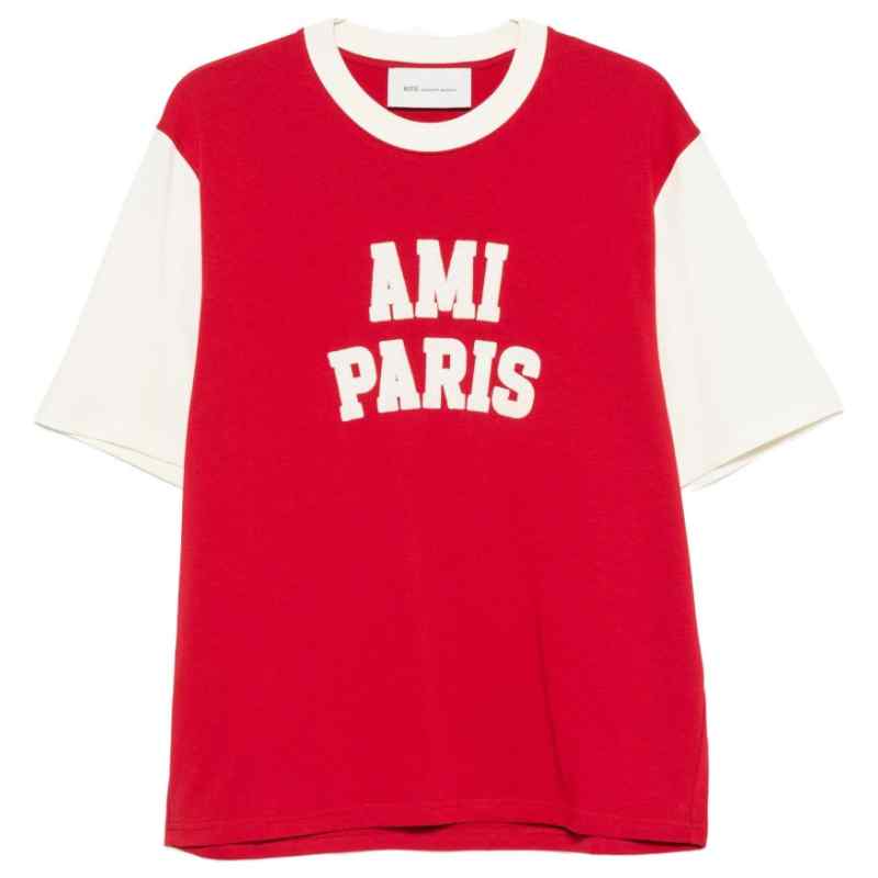 AMI PARIS T-shirts and Polos RED