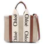 Chloé ChloÃ© Woody Small Linen Tote Bag