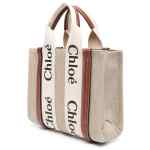 Chloé ChloÃ© Woody Small Linen Tote Bag