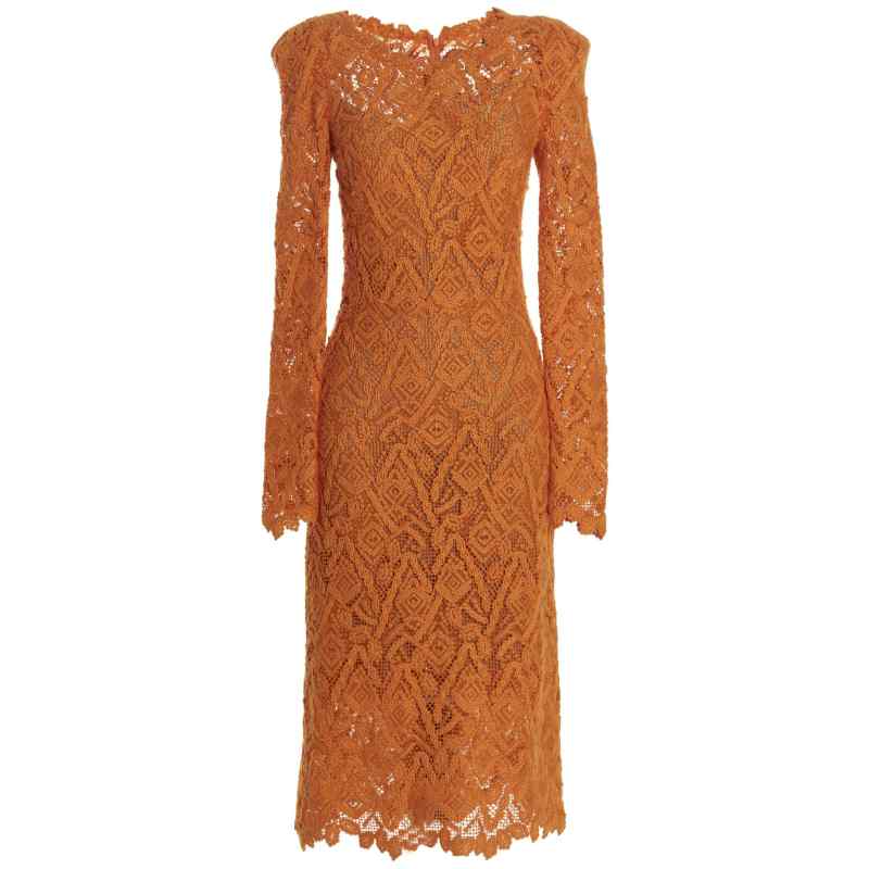 20221018230301285_A53-ermanno_20scervino-D412Q322FWR51150_1_M1 Ermanno Scervino Macramé Lace Dress