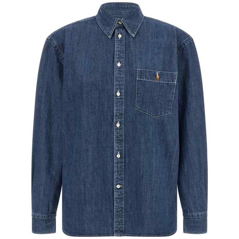211B17146001_01_M_2026-07-29T08-07-24.99Z Polo Ralph Lauren Denim Shirt With Logo Embroidery