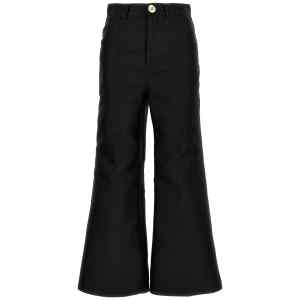 Giambattista Valli Cropped Silk Blend Pants