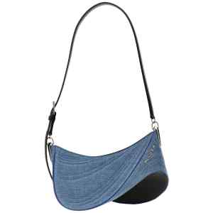 Mugler Medium Denim Spiral Curve 01 Shoulder Bag