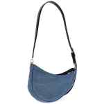 Mugler Medium Denim Spiral Curve 01 Shoulder Bag
