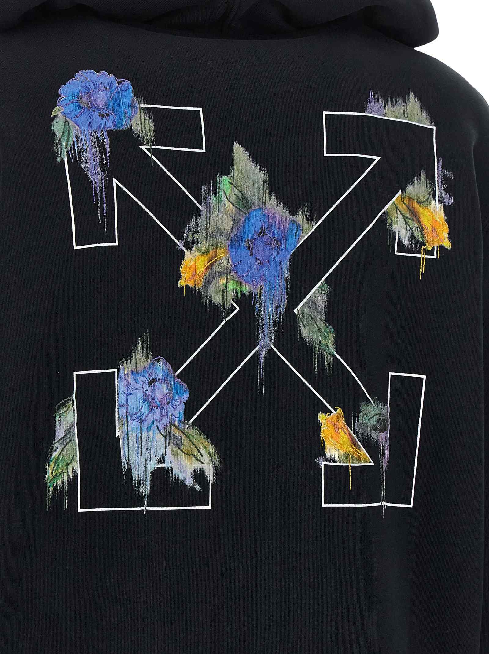 Off White Arrow Out Flower Hoodie
