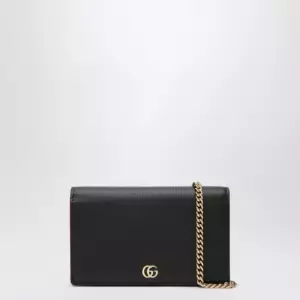 GUCCI GG Marmont wallet with chain black/red