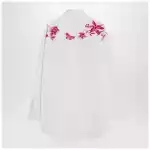 GUCCI White shirt with fuchsia print