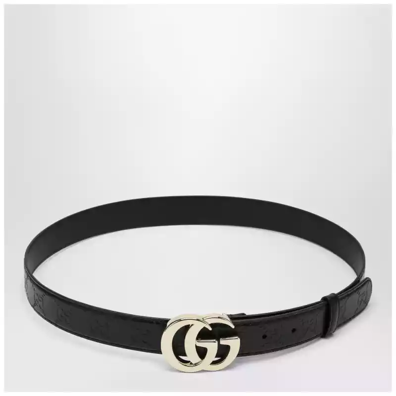 GUCCI GG Milano black leather belt
