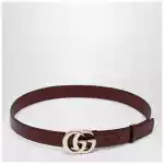 GUCCI GG Milano Rosso Ancora leather belt