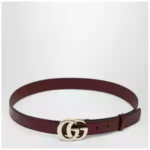 GUCCI GG Milano Rosso Ancora leather belt