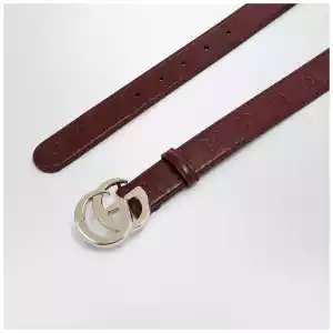 GUCCI GG Milano Rosso Ancora leather belt