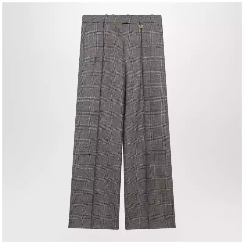 8127796174675_T_BURBE-C6176.x Burberry Prince of Wales Wool-Blend Trousers