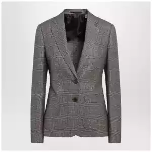 Burberry Prince of Wales Wool-Blend Single-Breasted Jacket