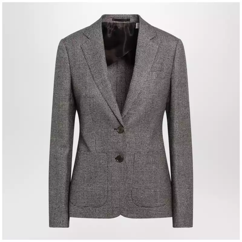 8127798174675_T_BURBE-C6176.x Burberry Prince of Wales Wool-Blend Single-Breasted Jacket