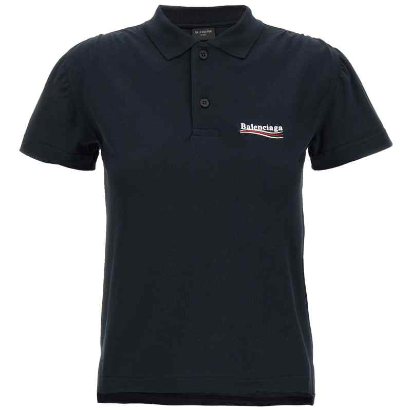 Balenciaga Logo Embroidery Polo Shirt