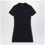 GUCCI Blue Cotton Jersey Dress with Web Detail
