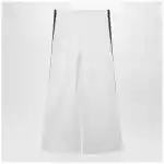 GUCCI White Cotton Jersey Leisure Trousers with Web Stripe