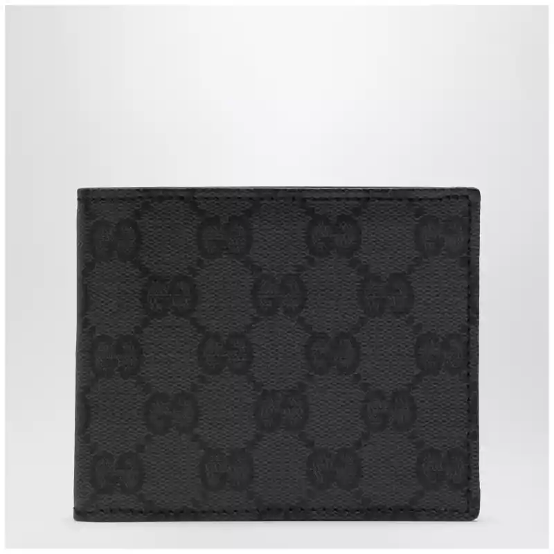 876390FAF8A_T_GUC-1000.a GUCCI Essence Classic bifold wallet in GG canvas, black