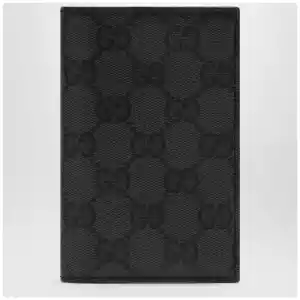 GUCCI Essence Classic card holder in black GG fabric