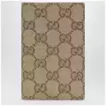 GUCCI Essence Classic card holder in sand beige GG fabric