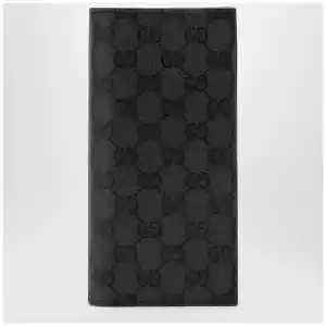 GUCCI Essence Classic long wallet in black GG fabric