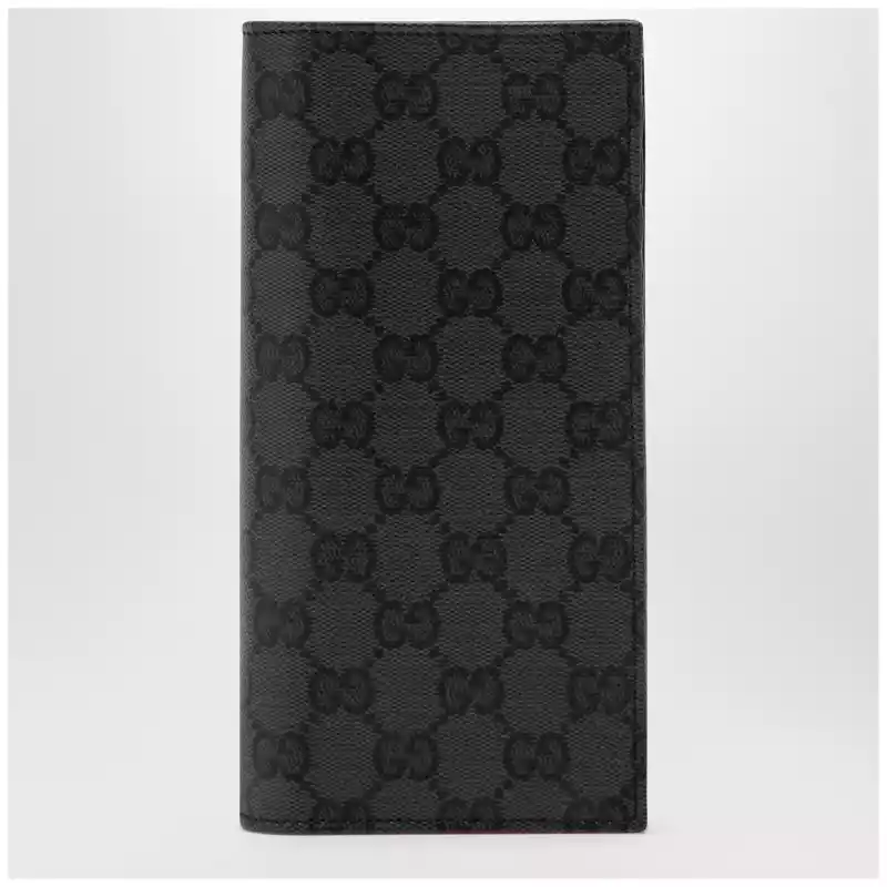876441FAF8A_T_GUC-1000.a GUCCI Essence Classic long wallet in black GG fabric