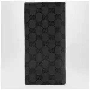 GUCCI Essence Classic long wallet in black GG fabric