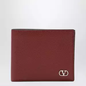 Valentino Garavani Dark red Vlogo Signature bi-fold wallet
