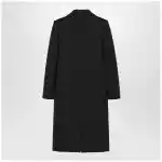 Balenciaga Long double-face tailored coat in black cotton