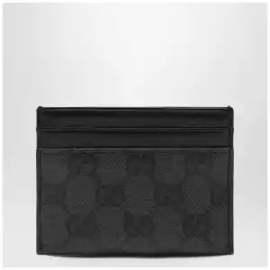 GUCCI Essence Classic card holder in black GG canvas
