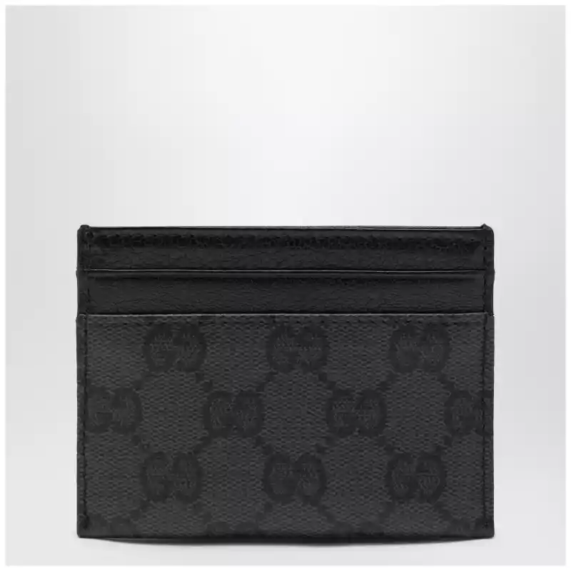 GUCCI Essence Classic card holder in black GG canvas