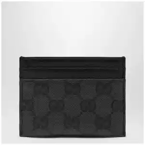 GUCCI Essence Classic card holder in black GG canvas