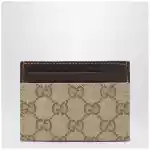 GUCCI Essence Classic card holder in brown GG canvas