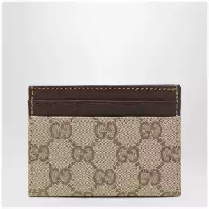 GUCCI Essence Classic card holder in brown GG canvas