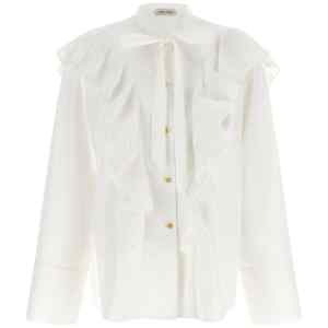 Alberta Ferretti Pleated Ruffle Shirt