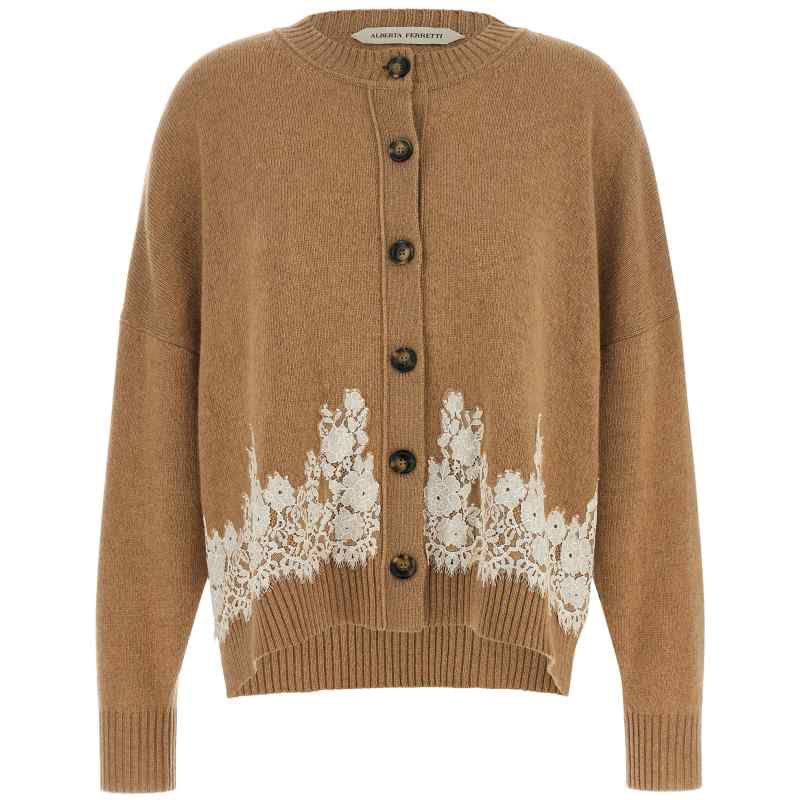 A091166010091_01_M_2026-07-06T09-35-17.592Z Alberta Ferretti Lace Insert Cardigan