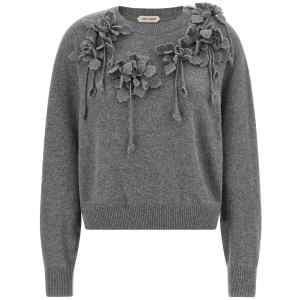 Alberta Ferretti Embroidered Flower Sweater