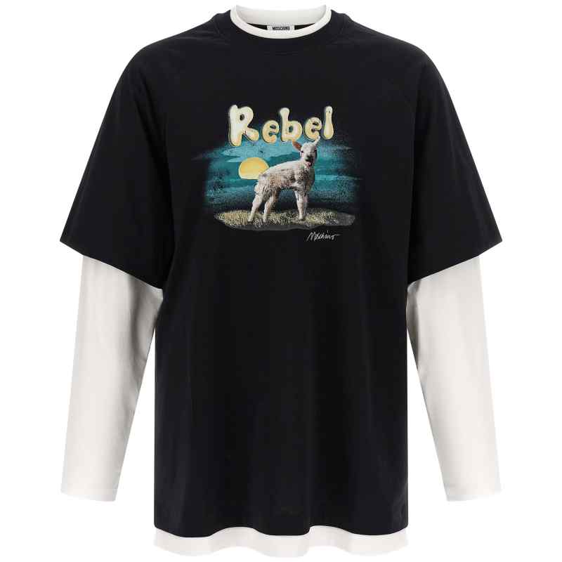 A120552413555_01_M_2026-06-18T06-44-14.255Z Moschino Double Layer Rebel T-shirt