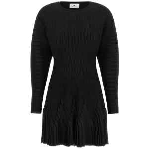 Elisabetta Franchi Knitted Pleated Dress