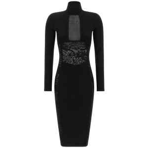 Elisabetta Franchi Knitted And Lace Dress