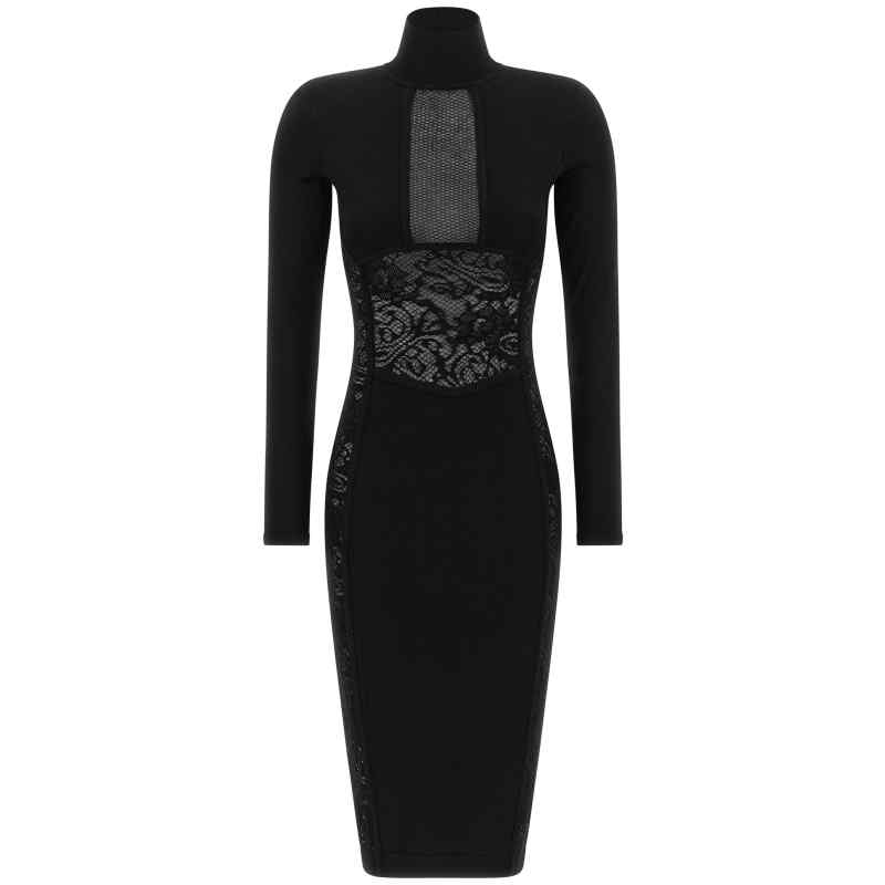 AM28Q66E2110_01_M_2026-07-21T09-18-30.431Z Elisabetta Franchi Knitted And Lace Dress