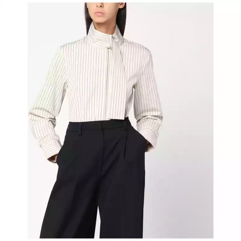 Patou Striped shirt with scarf collar