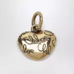 Chloé Alphabet heart logo charm in brass, gold