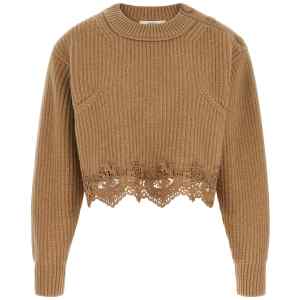 Chloé Cropped Lace Sweater