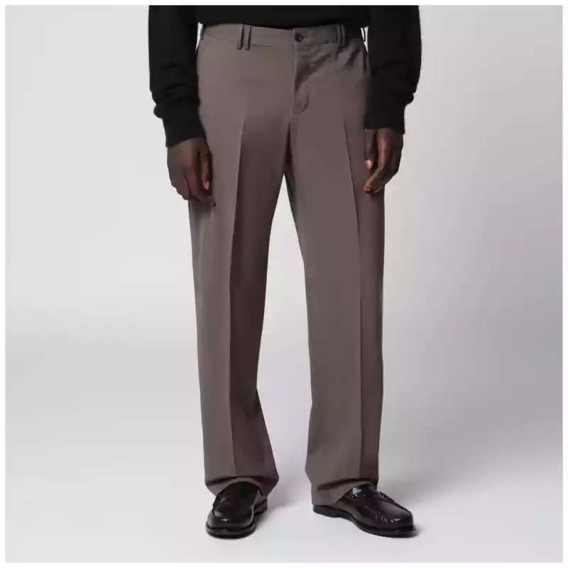 COAFJDB00FWDMA37_T_PT0F-0105.a PT Torino Taupe Wool-Blend Trousers