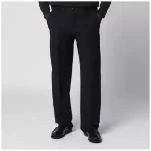 PT Torino Blue Wool-Blend Trousers