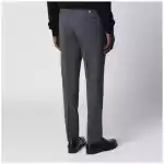 PT Torino Dieci trousers in anthracite grey wool blend